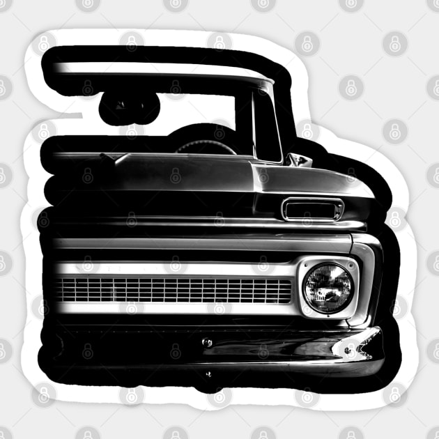 1965 chevrolet suburban panel - black shirt Sticker by hottehue